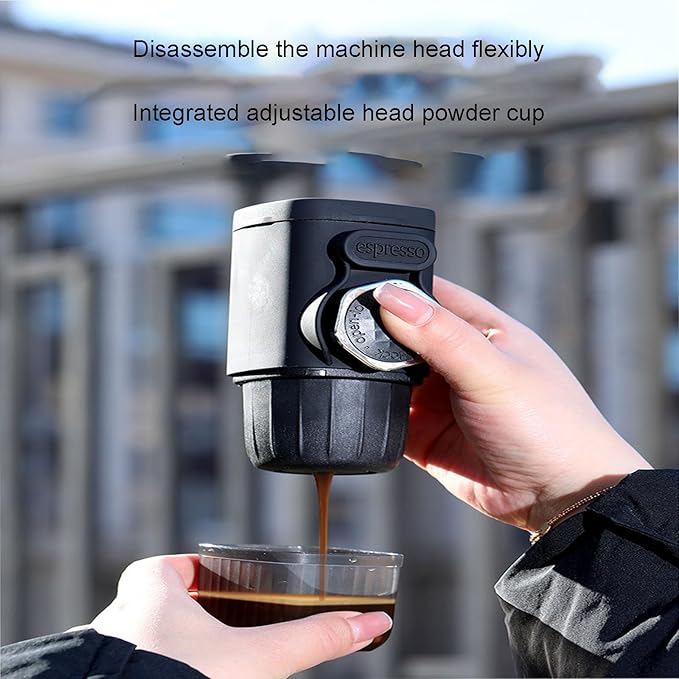 Coffee Machine with An Integrated Detachable and Washable Design Weighs Only 275g. It Can Easily Make Rich Espresso and Is The First Choice for Outdoor Coffee Travel.