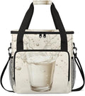 Milk Drinks Coffee Maker Travel Bag Funny Insulated Grocery Bag Travel Picnic Leakproof Cooler Bags With Shoulder Strap