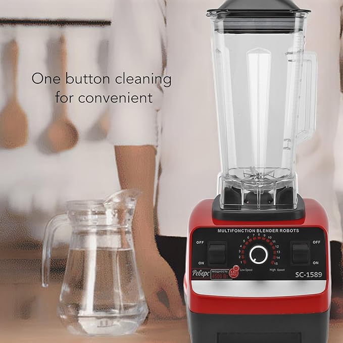 Countertop Blender Smoothie Blender 15 Speed Large Capacity Multi Function Food Processor for Smoothies Ice and Frozen Fruit for Home Kitchen Use