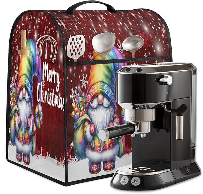 cfpolar Kitchen Aid Mixer Cover Compatible with 6-8 Quarts Christmas Santa Claus Snowflakes Stand Mixer Cover Kitchen Aid Mixers Accessories Appliance Organizer Bag Dust Covers with Zipper Pocket