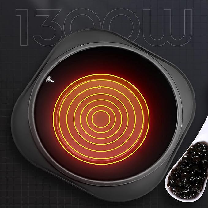 Commercial Fully Automatic Pearl Pot9L Milk Tea Boba Pot CookerMilk Tea Pearl Maker1300W Tapioca Boba Pearl Rice Pot Cooker For Milk Tea ShopIntelligent Temperature ControlSmart Touch Screen (Bl