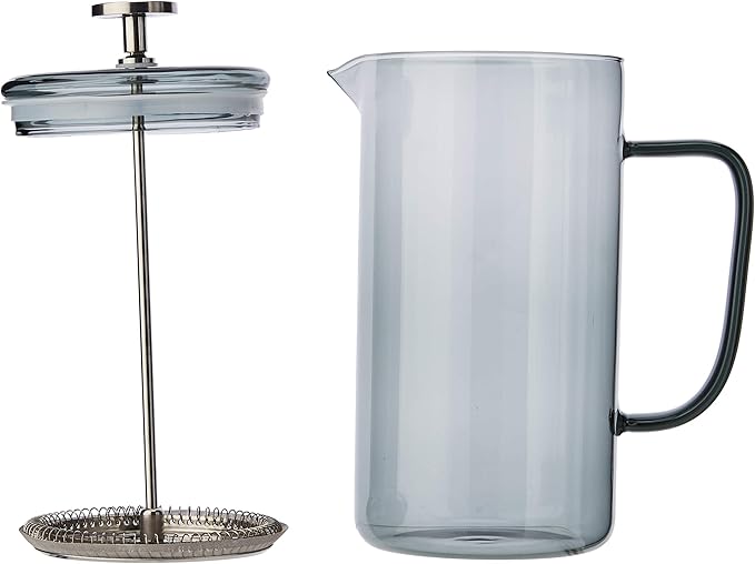La Cafetière Core Cafetiere/French Press Coffee Maker Borosilicate Glass Smoky Grey 8 Cup