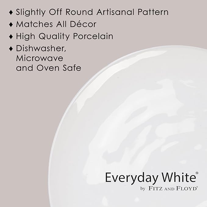 Everyday White Organic 12 piece Dinnerware Set Service for 4