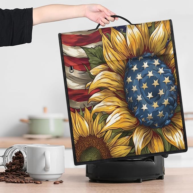 cfpolar Kitchen Aid Mixer Cover Compatible with 6-8 Quarts Sunflower American Stand Mixer Cover Kitchen Aid Mixers Accessories Appliance Organizer Bag Dust Covers with Zipper Pocket