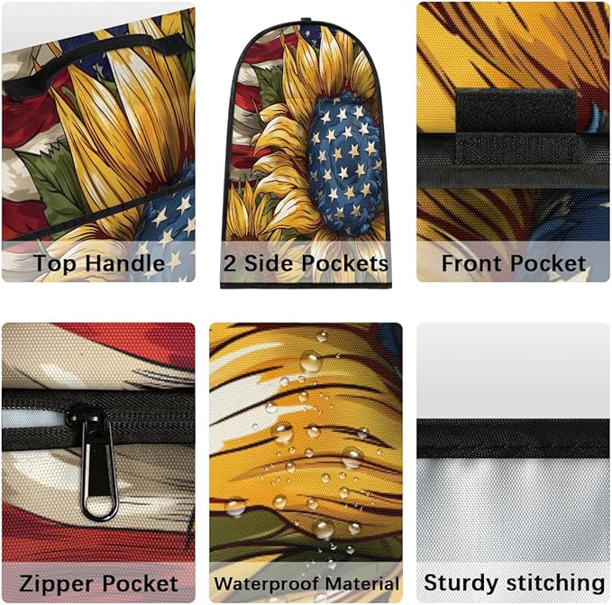 cfpolar Kitchen Aid Mixer Cover Compatible with 6-8 Quarts Sunflower American Stand Mixer Cover Kitchen Aid Mixers Accessories Appliance Organizer Bag Dust Covers with Zipper Pocket
