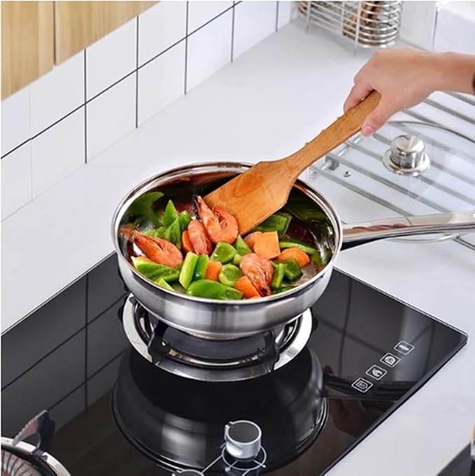 15PCS Stainless Steel Cookware Set Pots and Pans with Lids Shovel Spoons for Kitchen Cooking