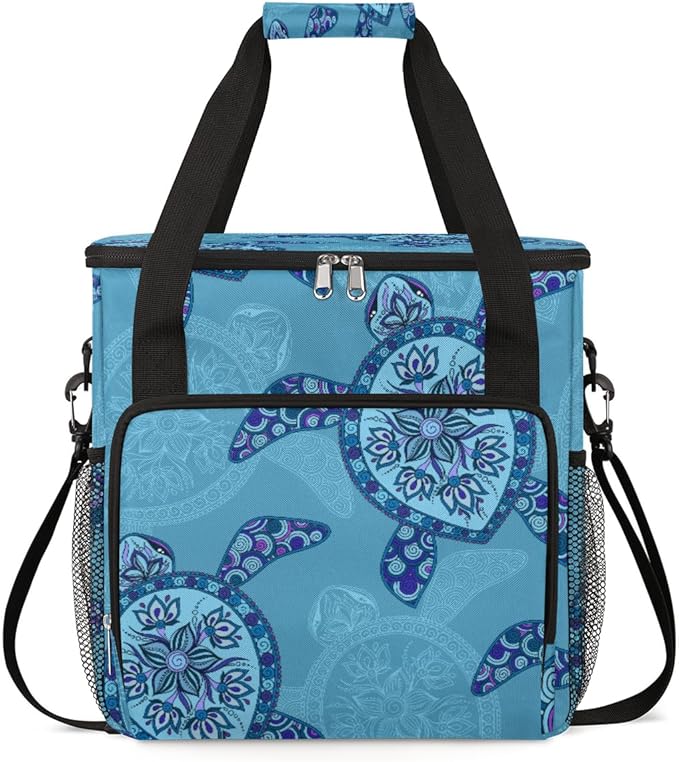 Turtle Pattern Art Coffee Maker Carrying Bag for Keurig K-Mini or K-Mini Plus Storage Portable Coffee Maker Travel Bag