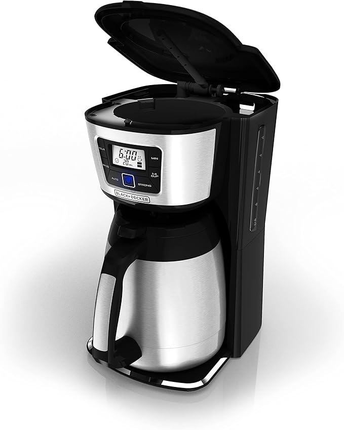 BLACK+DECKER 12-Cup Thermal Coffeemaker Black/Silver CM2035B