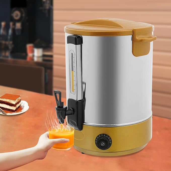 Electric Hot Water Dispenser 240 Cups Commercial Coffee Percolator &amp Beverage Dispenser w/Temperature Control Stainless Steel Coffee Urn for Coffee &amp Tea