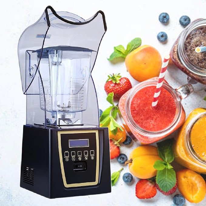 Commercial Blender for Smoothies 1800W 70 Oz 4 Preset Speeds Heavy-Duty Commercial Blender for Restaurant Smoothies Ice Crush Shakes Self-Cleaning110V