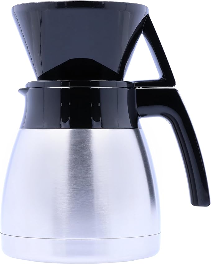 Melitta Pour-Over Coffee Brewer &amp Stainless Steel Carafe Set with Coffee Filters 42 Ounce Set