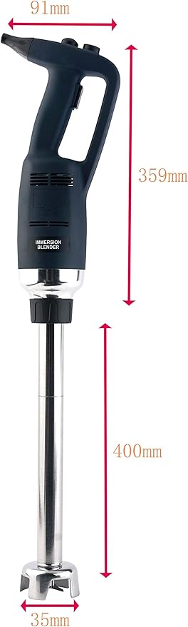 Li Bai 16 in Heavy Duty Big Stix Immersion Blender Handheld Kitchen Hand Blenders for Kitchen Commercial Mixer Electric 500W Removable Shaft 2500rpm to 15000rpm Emulsifier Blender Handheld