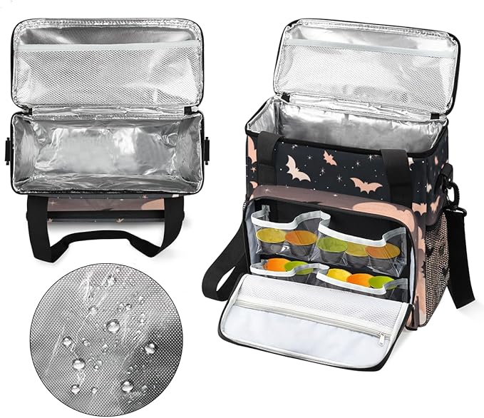 Magical Bat Coffee Maker Carrying Bag Fantastic Bat Travel Storage Bag Compatible with K-Mini or K-Mini Plus Single Serve Coffee Brewer Carrying Case with Multiple Pockets &amp Shoulder Strap