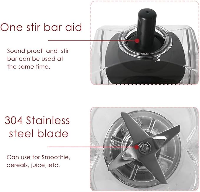 Commercial Stand Mixer 2.2L Electric Blender Smoothie Maker with 110V-240V 18000-30000RPM Capacity Soundproof Hood 5 Presets for Kitchen Milk Tea Coffee Dessert Leisure Shop