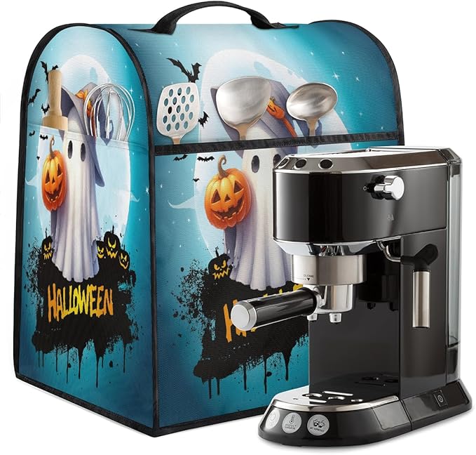 cfpolar Kitchen Aid Mixer Cover Compatible with 6-8 Quarts Halloween Bat Pumpkin Ghosts Stand Mixer Cover Kitchen Aid Mixers Accessories Appliance Organizer Bag Dust Covers with Zipper Pocket