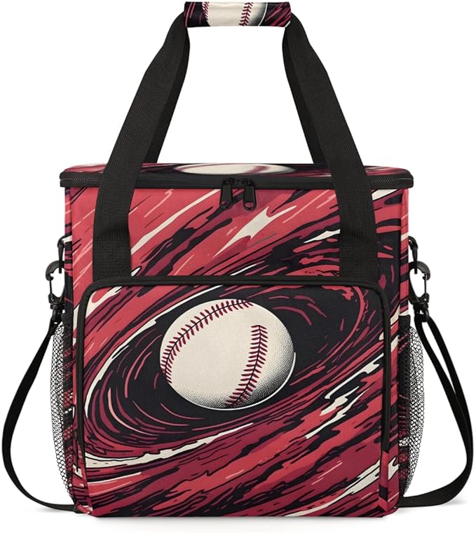 3D Baseball Coffee Maker Carrying Bag Graffiti Baseball Travel Storage Bag Compatible with K-Mini or K-Mini Plus Single Serve Coffee Brewer Carrying Case with Multiple Pockets &amp Shoulder Strap
