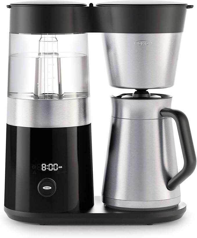 OXO Brew 9-Cup Coffee Maker – Stainless Steel Programmable Coffee Machine with Single Serve or Full Carafe Options SCA Certified Home Brewer