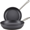 Anolon Accolade Forged Hard Anodized Nonstick Frying Pans/Skillet Set 8 Inch and 10 Inch - Moonstone Gray