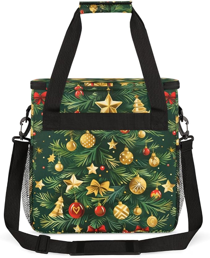 Christmas Festivals Coffee Maker Carrying Bag Magical Tree Travel Storage Bag Compatible with K-Mini or K-Mini Plus Single Serve Coffee Brewer Carrying Case with Multiple Pockets &amp Shoulder Stra
