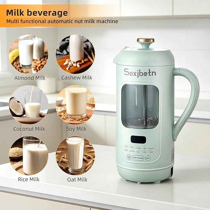 Nut Milk Maker &amp Multi-Function Blender - 1L Large Capacity Self-Cleaning for Almond Milk Soy Milk Smoothie Juice Baby Food Soup &amp More Quiet Design with Visual Window