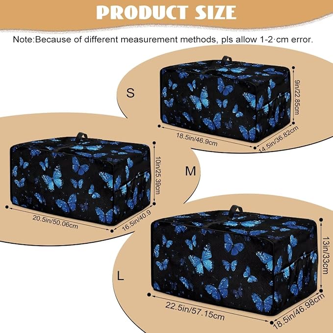 Toaster Oven Cover with Pockets Can Hold Jam Spreader Knife &amp Toast Machine Tongs Dust Fingerprint Protection Covers Keep Your Toaster Oven Pristine Bule Butterfly Print