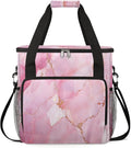 Geometric Pink Marble Coffee Maker Carrying Bag for Keurig K-Mini or K-Mini Plus Storage Portable Coffee Maker Travel Bag