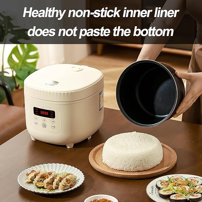 Smart Rice Cooker 3L Slow Cooker and Steame with 8 Cooking Functions 360° Heating Evenly and 24-Hour Smart Appointment