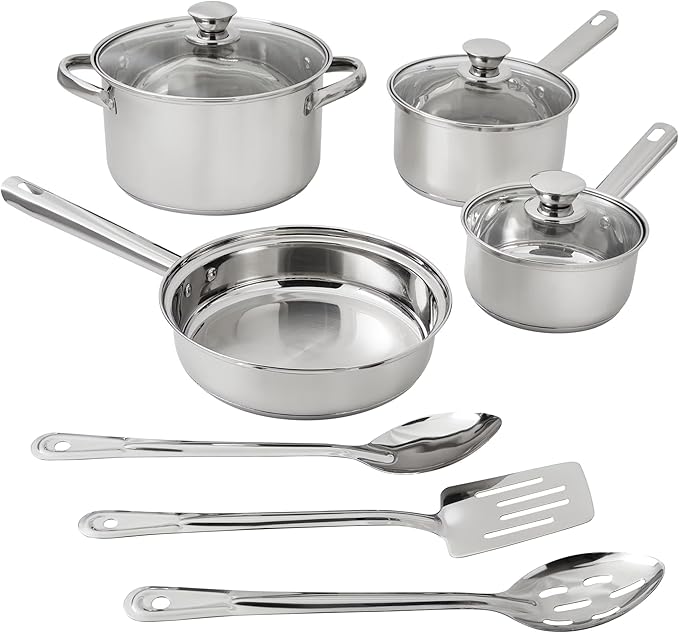 Stainless Steel 10Pc Cookware set