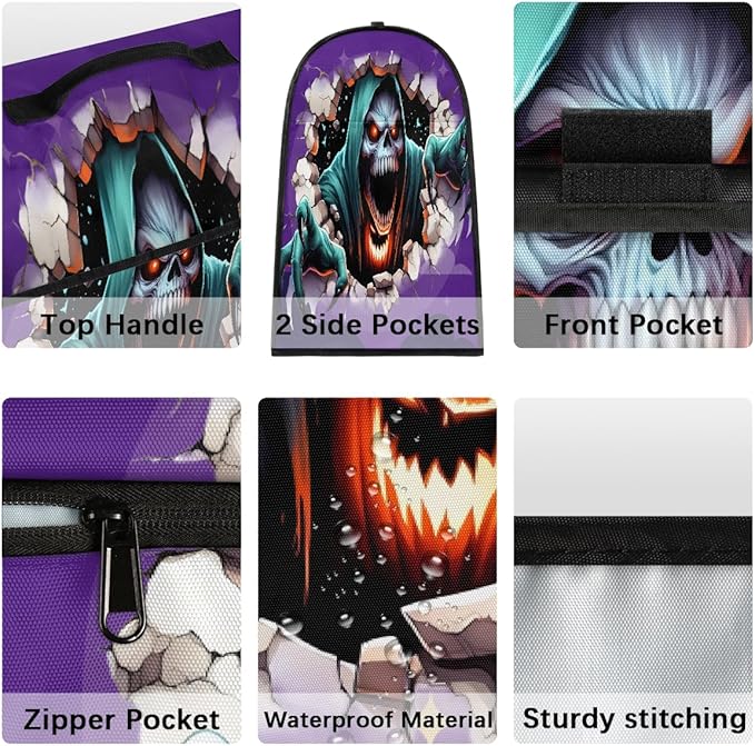 cfpolar Kitchen Aid Mixer Cover Compatible with 6-8 Quarts Halloween Grim Reaper Stand Mixer Cover Kitchen Aid Mixers Accessories Appliance Organizer Bag Dust Covers with Zipper Pocket