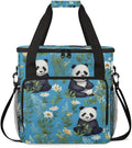 Panda Coffee Maker Carrying Bag Chrysanthemum Portable Travel Storage Tote Bag Compatible with K-Mini or K-Mini Plus Single Serve Coffee Brewer Carrying Case with Multiple Pockets &amp Shoulder Str