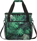 Tropical Foliage Coffee Maker Carrying Bag Portable Travel Storage Tote Bag Compatible with K-Mini or K-Mini Plus Single Serve Coffee Brewer Carrying Case with Multiple Pockets &amp Shoulder Strap