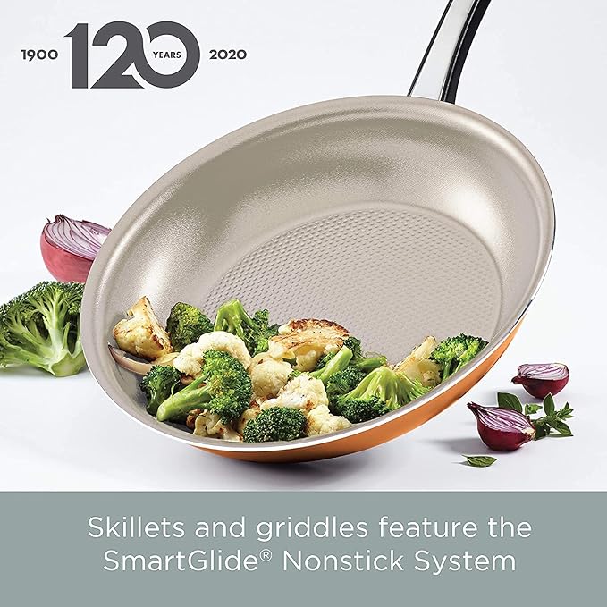 Farberware 21925 High Performance Nonstick Cookware Set / Pots and Pans Set Dishwasher Safe - 17 Piece Silver