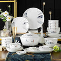 60-Piece Plates and Bowls Sets Scratch Resistant Dish Set Ceramic Kitchen Dinnerware Set Dishwasher &amp Microwave Safe Bowl and Plate Set Reusable Easy to Clean Tableware Set Service for 12