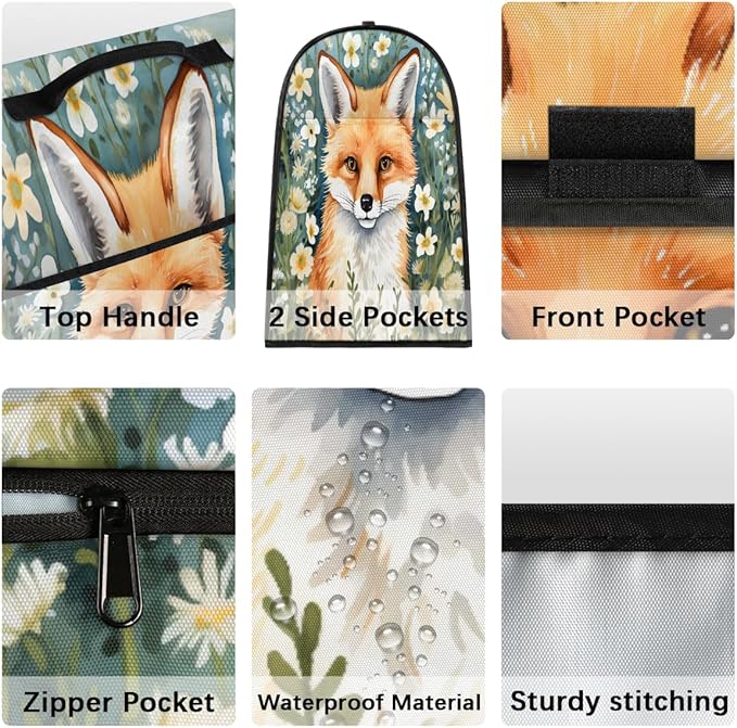 cfpolar Kitchen Aid Mixer Cover Compatible with 6-8 Quarts Cute Fox Flower Stand Mixer Cover Kitchen Aid Mixers Accessories Appliance Organizer Bag Dust Covers with Zipper Pocket