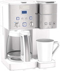 Cuisinart SS-15W Maker Coffee Center 12-Cup Coffeemaker and Single-Serve Brewer White Stainless Steel