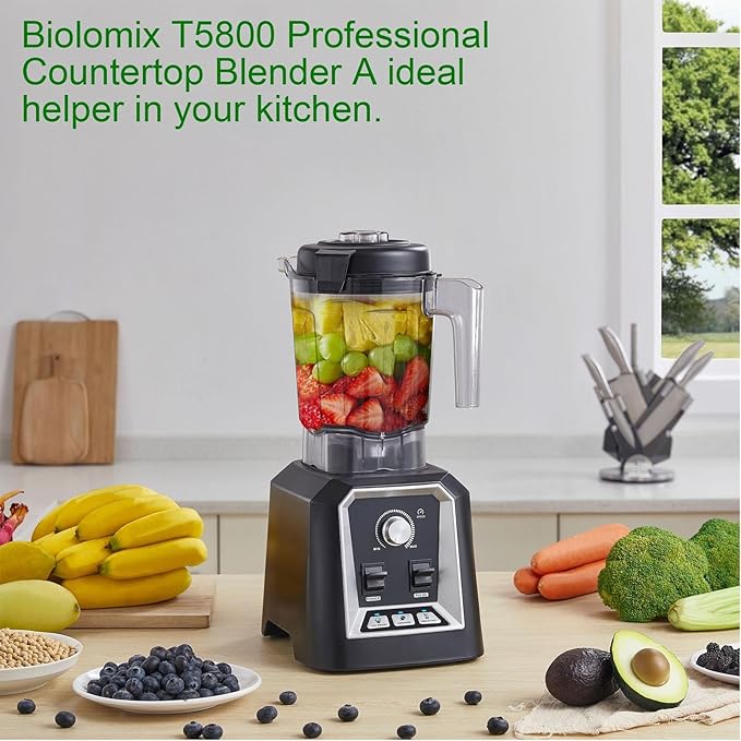Aramox Professional Blender 3 Preset Program Infinite Speed Adjustment for Frozen Drinks Shakes for Family Meals Gatherings or Commercial Use