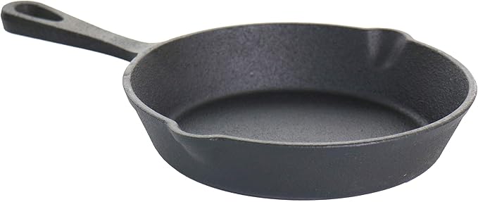 Megachef Skillet Trio Pre-Seasoned Cast Iron Cookware Set 3 Piece Black