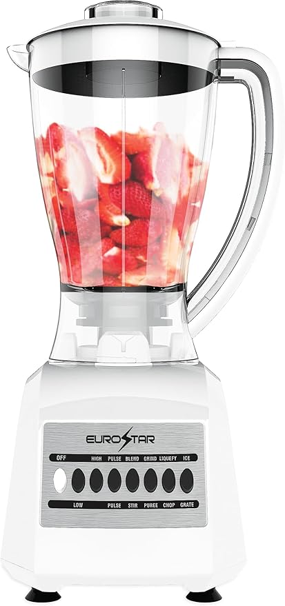 EUROSTAR EBL820WH 450W 10-Speed Plastic Jar Blender White
