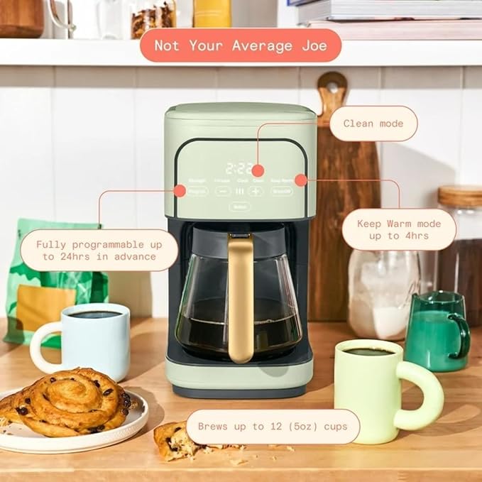 Coffee Maker 12-Cup Programmable Drip Coffee Maker Adjustable Brew Strength Keep Warm Function Easy-to-Use Coffee Machine
