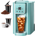 SHARDOR Single Serve Coffee Maker Hot and Iced Coffee Machine for K Cup Pods &amp Ground Coffee 6 to 14 oz Brew Sizes 50 oz Removable Water Tank Bold Brew Setting Blue