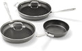 All-Clad HA1 Hard Anodized Nonstick Fry Pan Set – 5-Piece Cookware 8 10 12 Skillets with Lid Induction Compatible Oven Safe to 500°F Lid Safe to 350°F Black