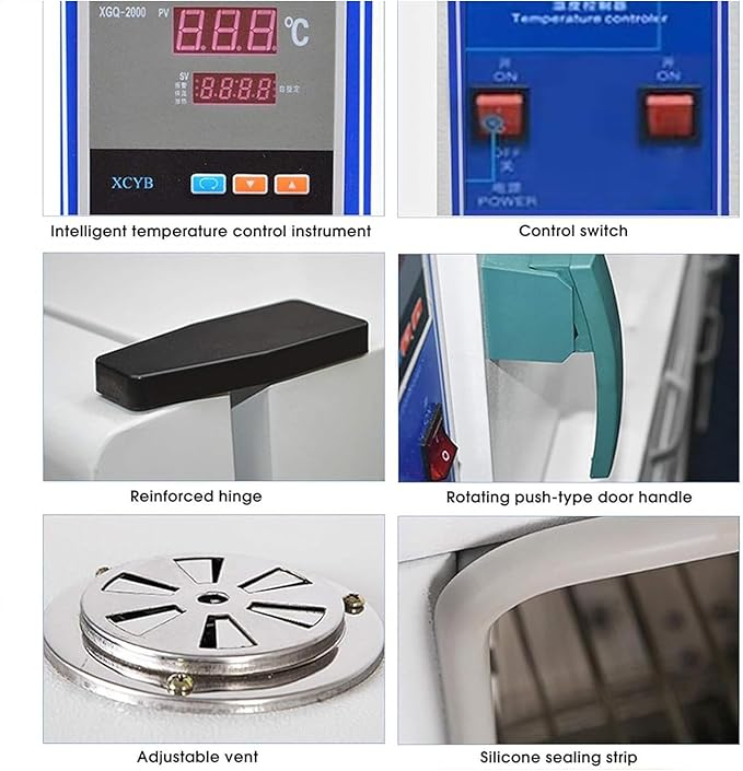 Digital Lab Blast Drying Oven - Forced Air Convection Constant Temperature Design for Test Drying Heat Treatment &amp Heating Applications(16L)
