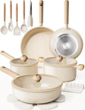 Astercook Pots and Pans Set Non Stick Ceramic Cookware Set Non Toxic 18 Pcs Dishwasher Safe Induction Cookware for Everyday Cooking &amp Kitchen Gifts