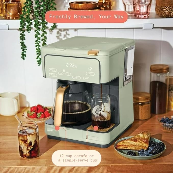 Programmable 12-Cup &amp Single-Serve Multi-Brew Coffee Maker Digital Controls Large Capacity Easy to Use