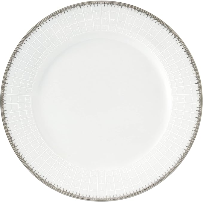 Stylish and Elegant 24 Pieces Porcelain Dinnerware Set Service for 4 People - Alyssa Silver