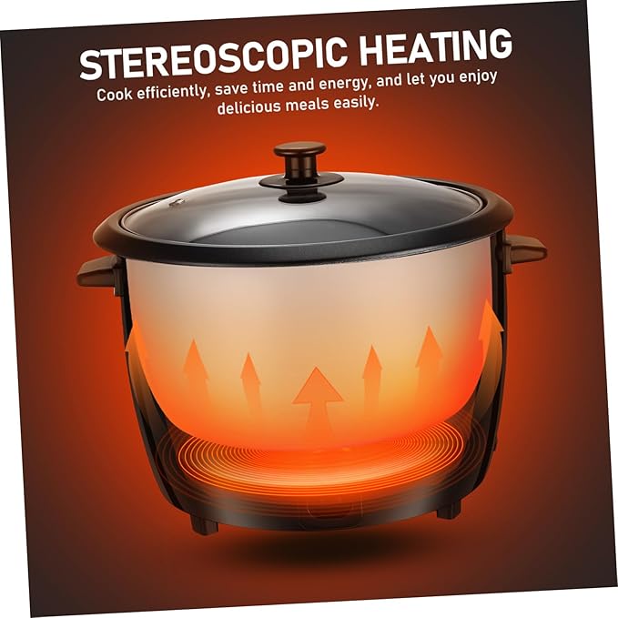 Compact Electric Rice Cooker with Clear Lid Grain Cooker for Rice Porridge Stews and Soup Space-saving Small Appliance with US Plug Auto Keep Warm Function for Dorms and Travel