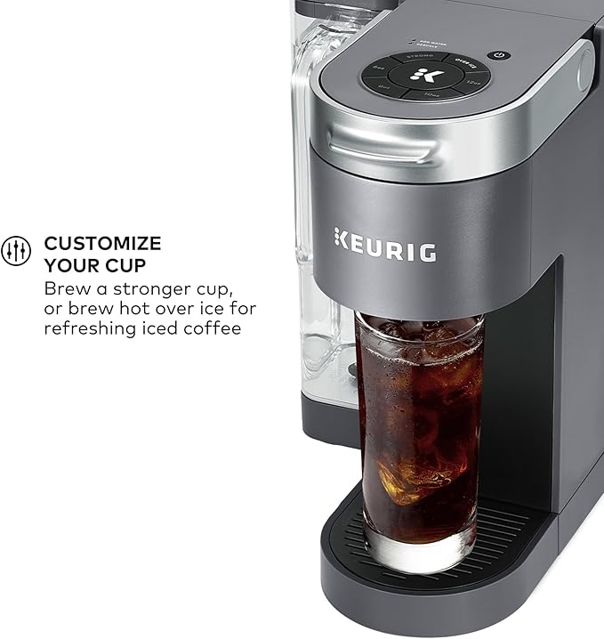 Keurig K-Supreme Single Serve K-Cup Pod Coffee Maker MultiStream Technology 4 Brew Sizes 66oz Dual-Position Removable Reservoir Gray