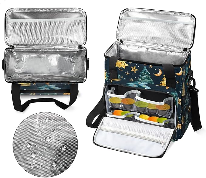 Dreamy Tree Xmas Coffee Maker Carrying Bag Portable Travel Storage Tote Bag Compatible with K-Mini or K-Mini Plus Single Serve Coffee Brewer Carrying Case with Multiple Pockets &amp Shoulder Strap
