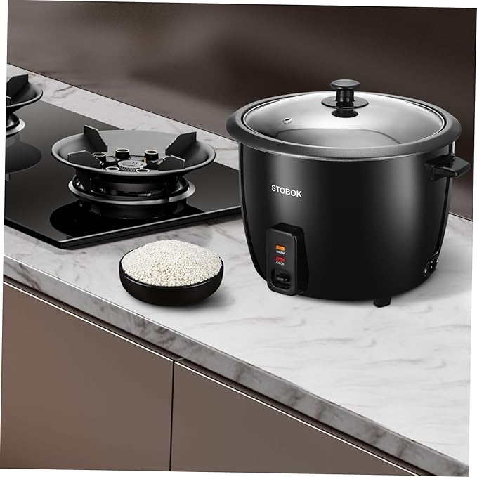 VILLCASE Electric Rice Cooker with Clear Lid Portable Multi-functional Stew Pot for Camping and Travel Space-saving Personal Cooker with US Plug for Rice Soups Oatmeal and Steamed