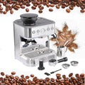 Fully Automatic Espresso Coffee Machines with Milk Frother and Grinder 15 Bar Espresso Machines 1350W 2.5L Removable Water Tank 2 Cup Filters 6 Coffee Varieties Stainless Steel for Home and Office